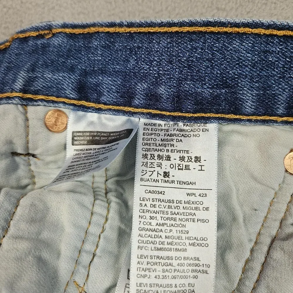 Levis 501 Jeans Mens 32x34 Fits (31.5x33) Blue Button‎ Fly Denim Pants Straight